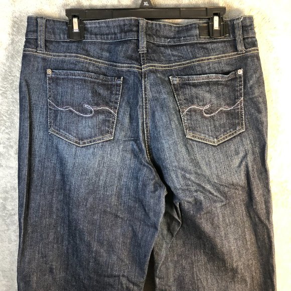 Cambio Jeans Women's 16 Blue Dark Norah Straight Zip Denim Casual Style 006663 - Picture 8 of 15